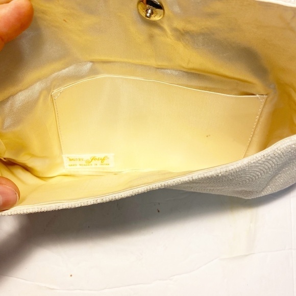 BAG By Joseph White Sequin Small Clutch - Picture 3 of 5